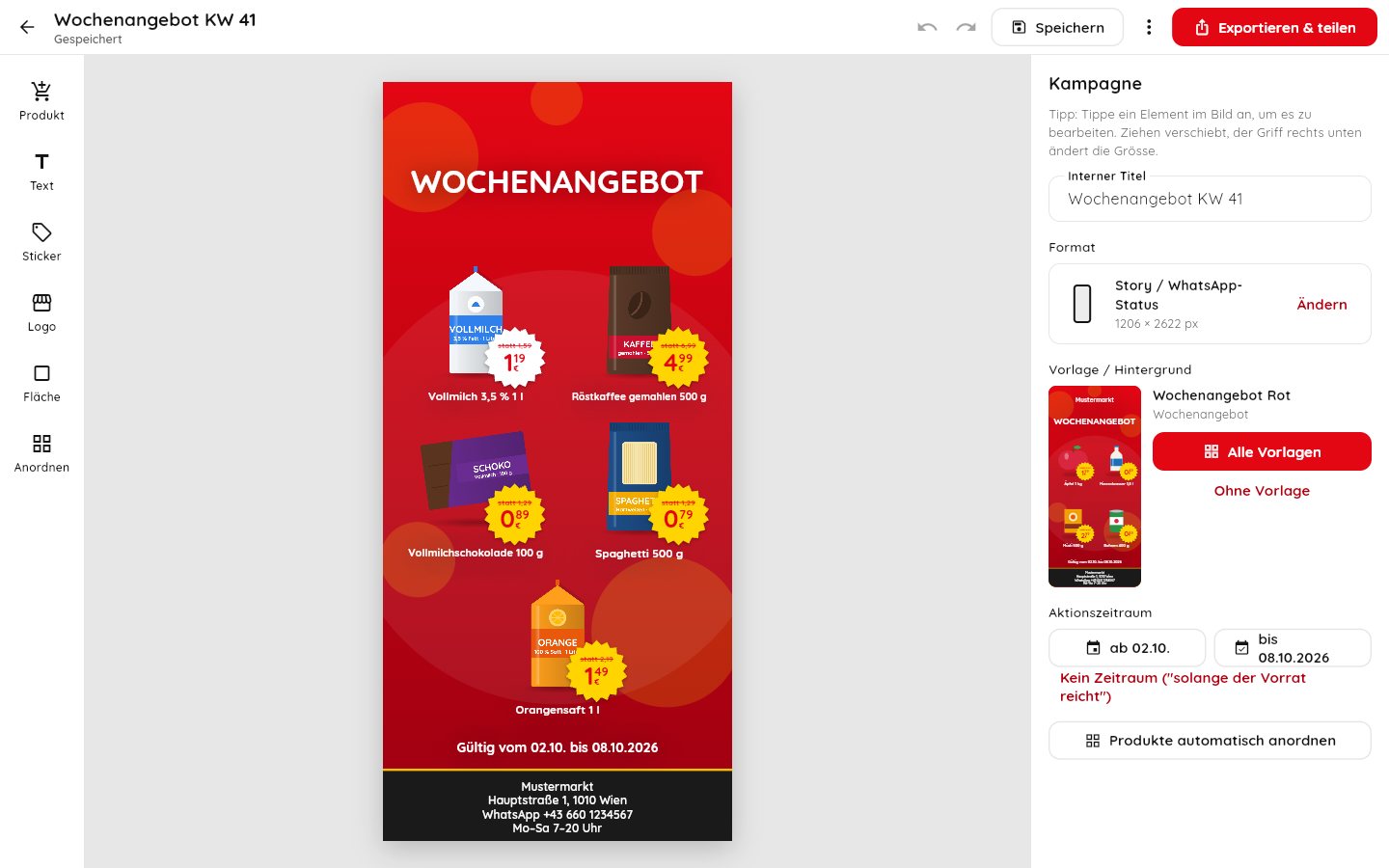 Der Editor von uvertarget mit einem Wochenangebot