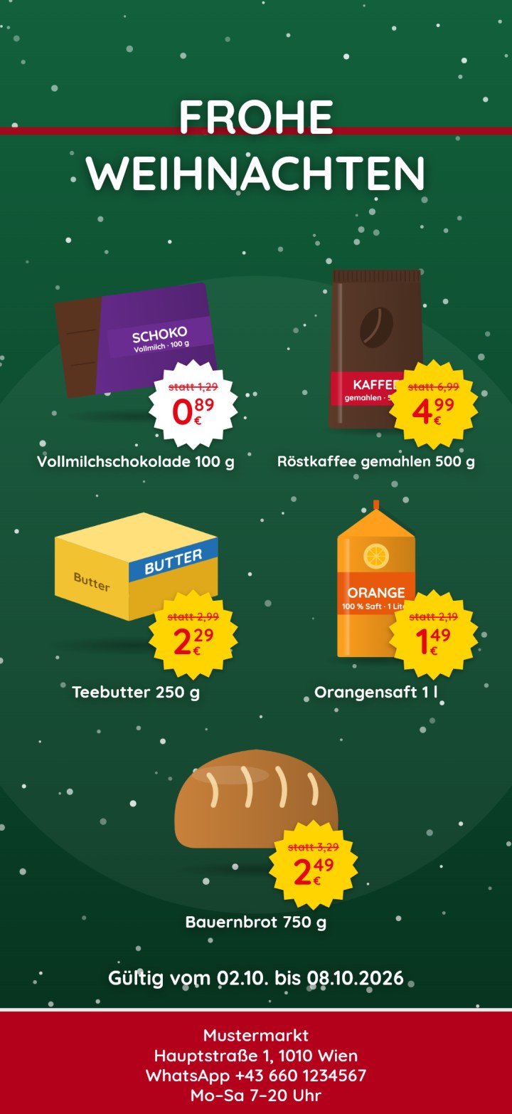 Beispiel: Weihnachtsangebote